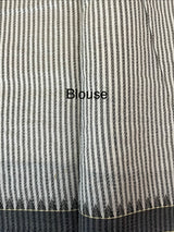 Blended tussar saree with cross embriodery - MSH1456
