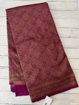 Semi katan Banarasi saree in antique zari weaving - MSKB899 Vadamalli