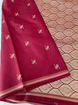 Soft Gachi silk saree with zari weaving MGH76 Maroon
