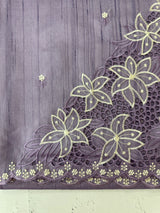 Cutwork Semi tussar saree MTSS680 - Lavender