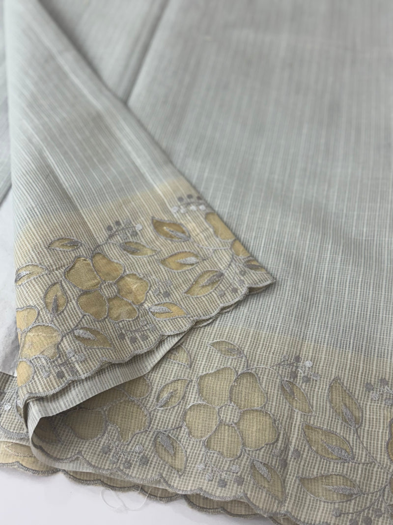 Soft kota silk saree with applique work MS85432