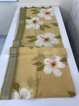 Digital printed semi Linen Saree MLS615