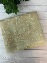 Organza saree with tissue applique work MS5081 - Pastel DuskyGreen