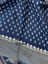Semi modal silk saree with mirror work - MMB501 DarkBlue