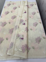 Netkota embriodery saree MS1496 Ivory