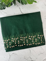 Organza saree with embroidery borders - MSH907