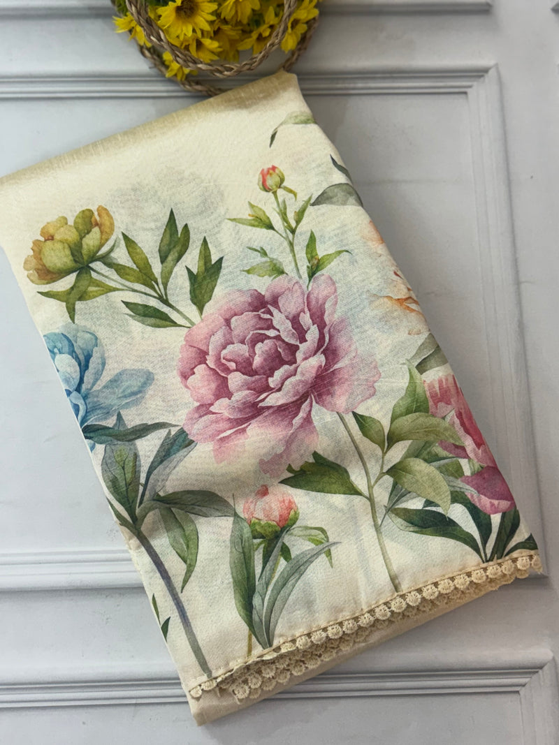 Semi silk saree with digital prints SRTS41