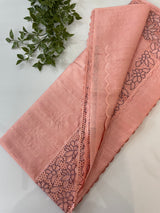 Cutwoek semi tussar saree MSTS363