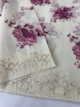 Cutwork Soft kota silk saree with digital prints MSH121