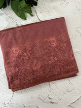 Glass tissue organza saree with embroidery MSF121 (2) Metallic DarkPeach