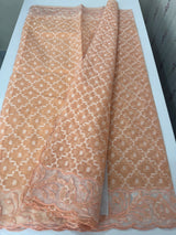 Kota Moonga saree with net applique borders MSH295- Peach