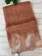 Viscose Organza saree with embriodery-MS14414