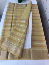 Tissue silk saree MTTS78- Yellow