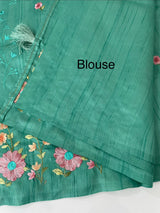 Art tussar saree with embroidery MST677