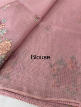 Silky kota embroidery saree MSK4333 Onion