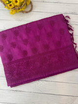 Pure desi tussar silk saree with chikankari embroidery - MTSS672