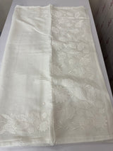 Dyeable Chanderi applique work saree  MSH173(2) OffWhite