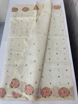 Moonga checks saree with embroidery MSH2898