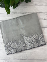 Soft kota silk saree with embriodery MS15031- Grey