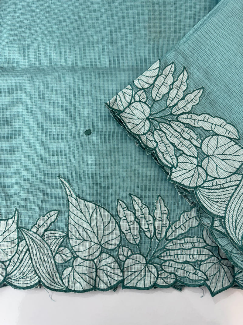 Soft kota silk saree with embriodery MS15031- LightBlue