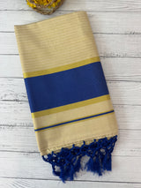 Kerala tissue saree- Gold checks
