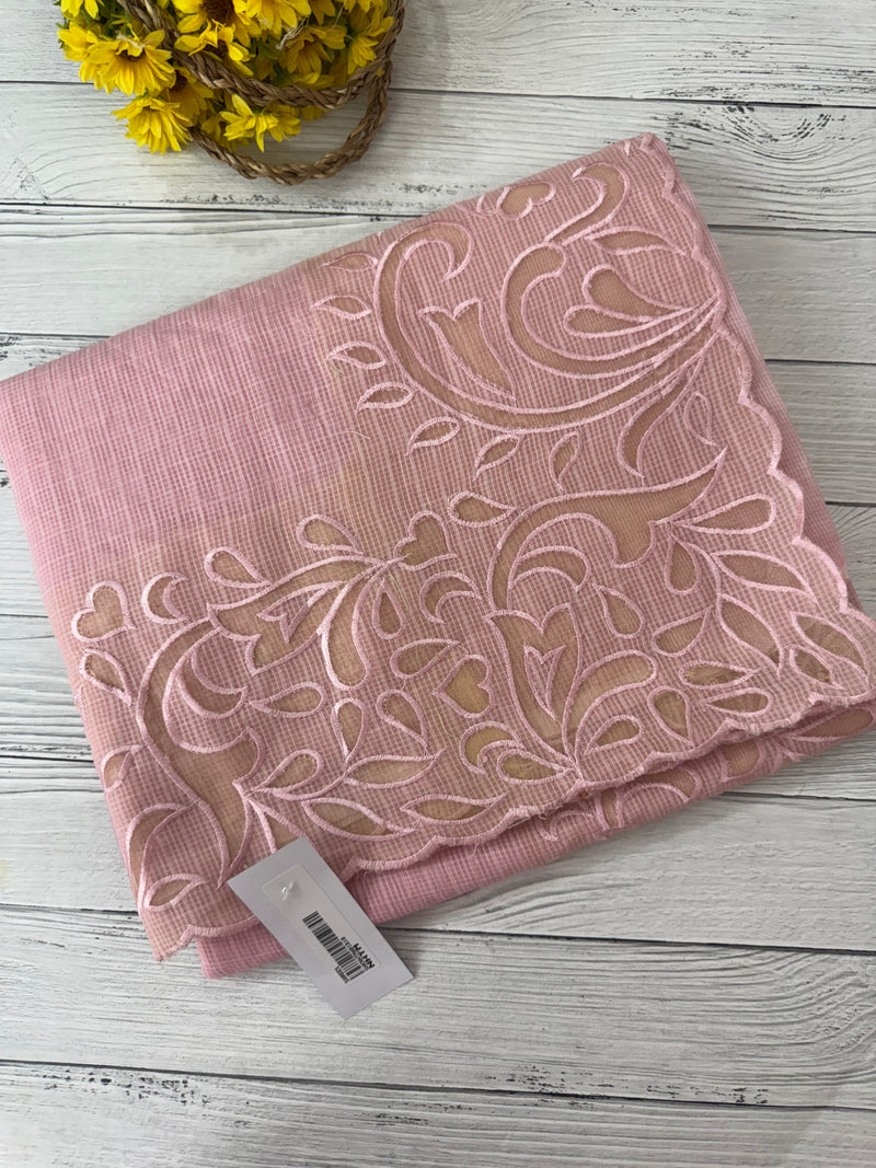 Soft kota silk saree with applique work MS85432