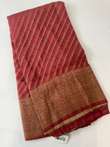 Semi banarasi Khaddi Georgette saree - MS1499 DARK PEACH