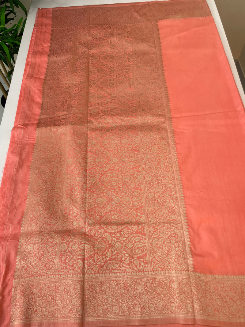 Blended tussar silk saree with Banarasi border FBTW3026