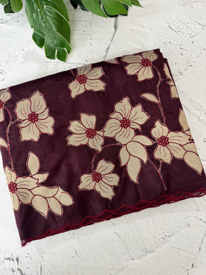 Semi organza saree with tissue applqiue work - MSH931