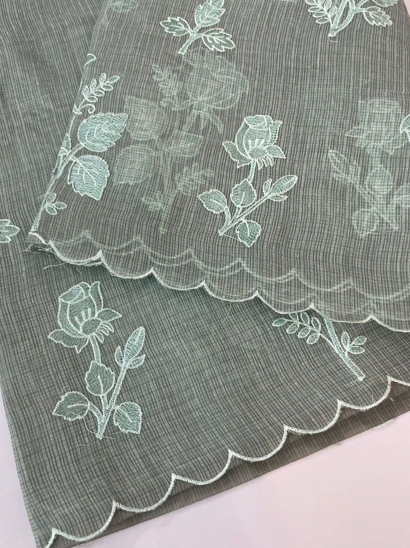 Silky kota embroidery saree 
MSK890 JadeGreen
