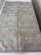 Premium Crush Organza saree with thread work- MCW863 Lilac