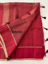 Tussar mix Semi silk saree with small zari weaving MSS8925