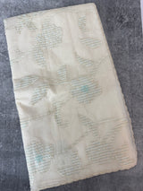 Mul chanderi applique work saree  MSH931 - Offwhite to Aquablue