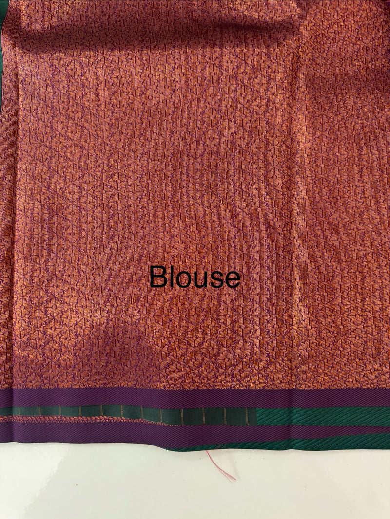Brocade semi silk saree MS67443