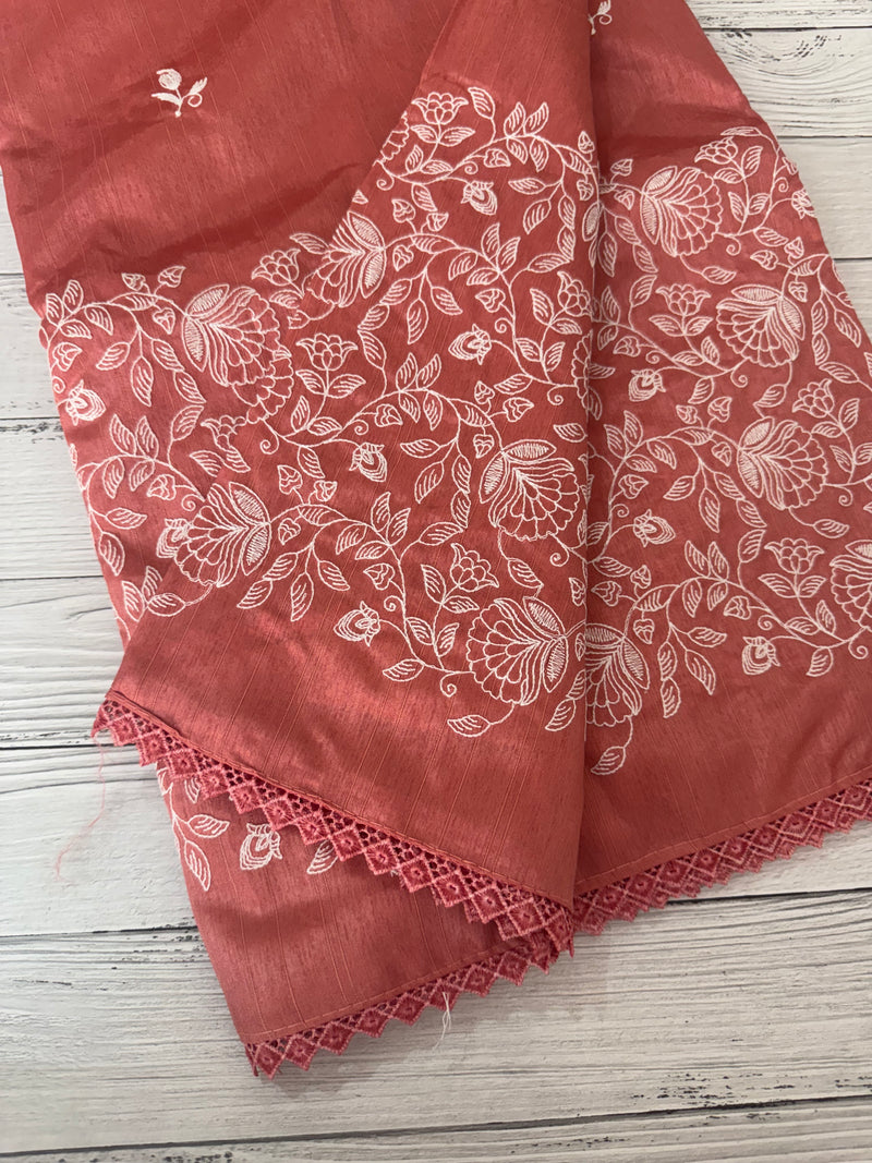 Art silk saree with embroidery SVTS17