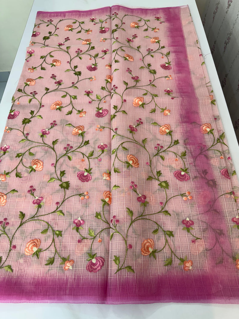 Soft kota silk saree with embriodery MS14809