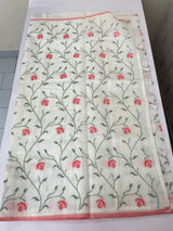 Soft Netkota saree with cross stitch embroidery MSH210