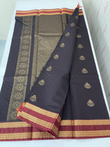 Silk cotton saree with zari weaving - MSK897