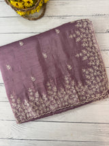 Crush Organza embroidery saree MS9740