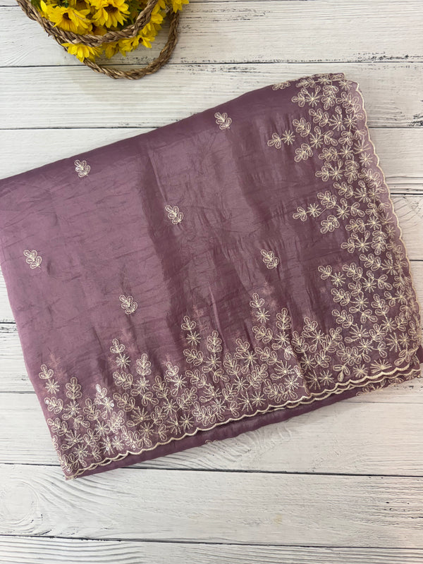 Crush Organza embroidery saree MS9740