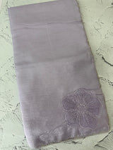 Handworked Crush Organza saree with applique work MBS676 Lavender
