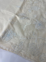 Mul chanderi applique work saree  MSH931- Offwhite to PowderBlue