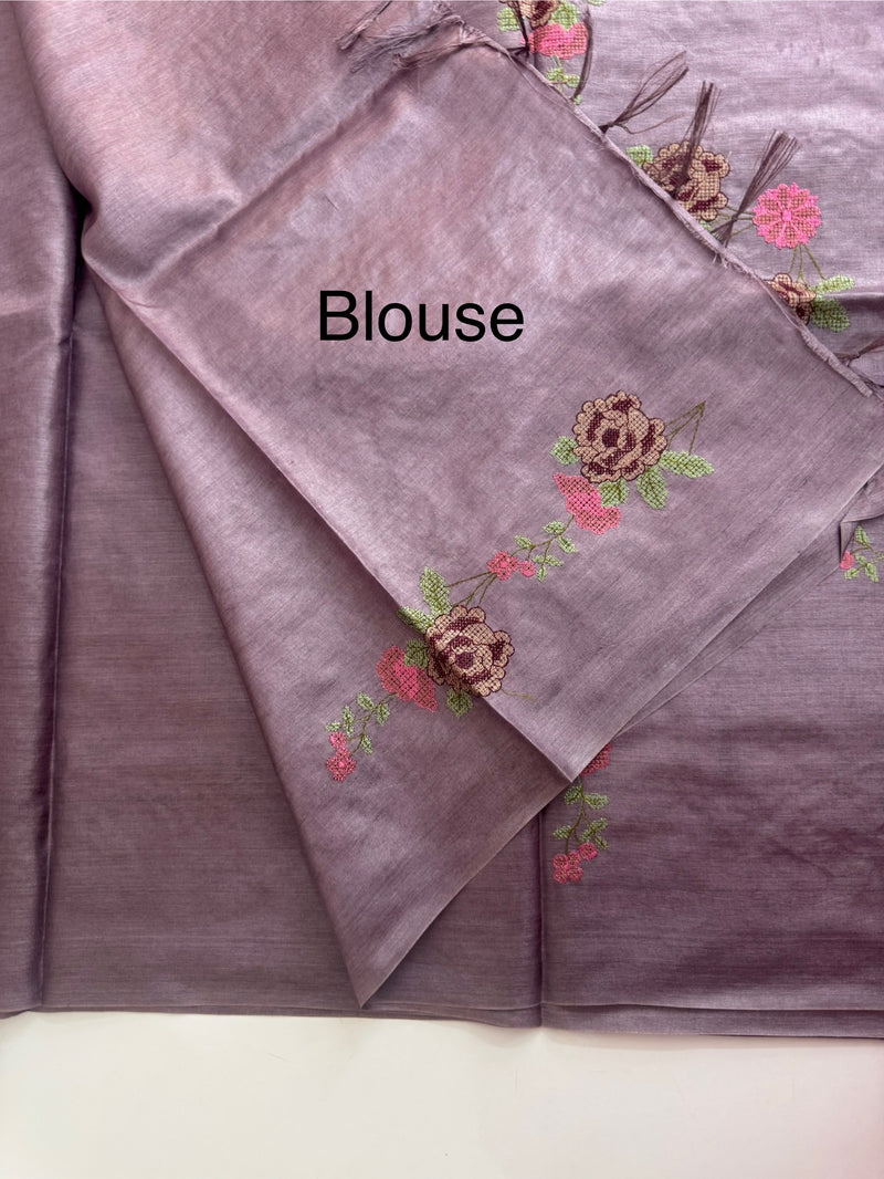 Pure desi tussar silk saree with embroidery- MTSS659 (11)