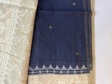 Jamdani Cotton Saree with contrast blouse MS12551