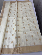 Semi chanderi silk saree with zari weaving - MKT891
