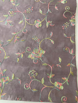 Tussar finish soft silk saree with thread embroidery MTS568 DustyLavender