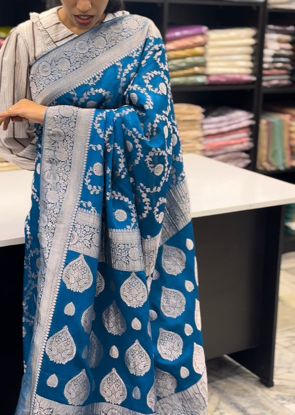 Semi Banarasi Georgette saree MKGS721