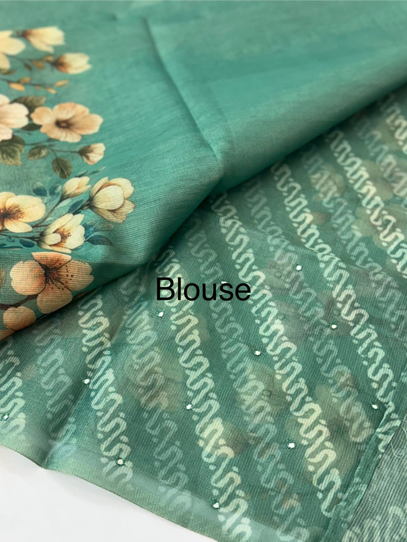 Tissue Silk Saree with digital prints SSKW94