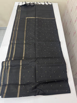Tussar mix soft silk saree with Retta pettu borders - MST988 Black