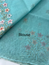 Silky kota embroidery saree MSK4333 - Blue